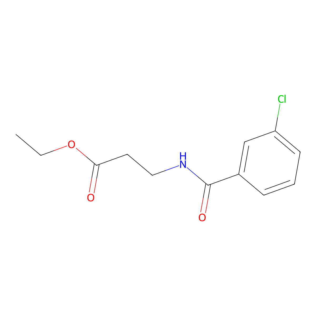 Ethyl 3-[(3-chlorophenyl)formamido]propanoate molecular structure, CAS 1116115-90-2