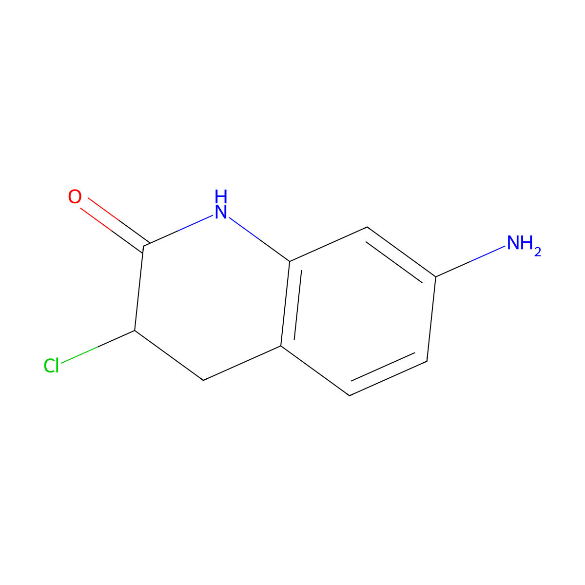 7-amino-3-chloro-3,4-dihydro-1H-quinolin-2-one molecular structure, CAS 1116135-32-0
