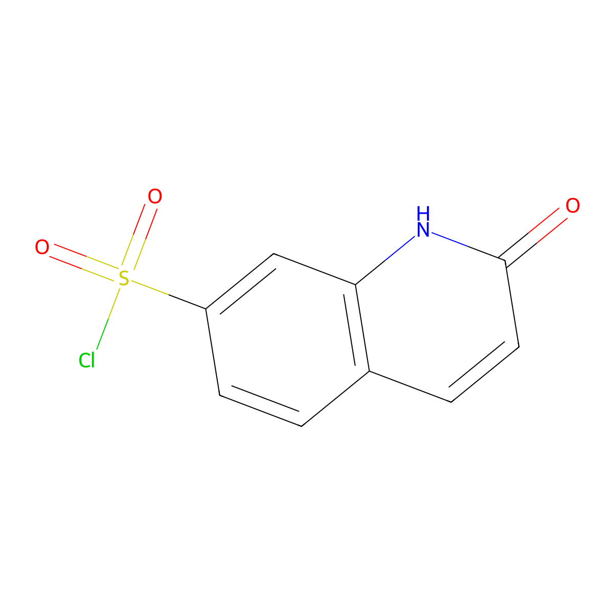 2-Oxo-1,2-dihydro-quinoline-7-sulfonyl chloride molecular structure, CAS 1116135-36-4