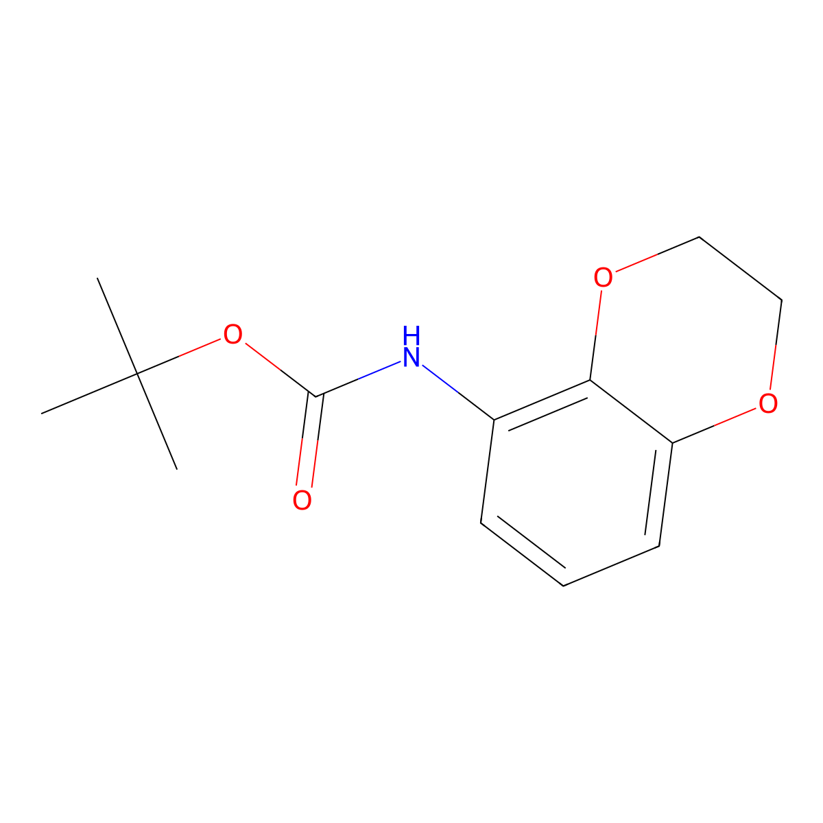 tert-Butyl (2,3-dihydrobenzo[b][1,4]dioxin-5-yl)carbamate molecular structure, CAS 1116136-19-6