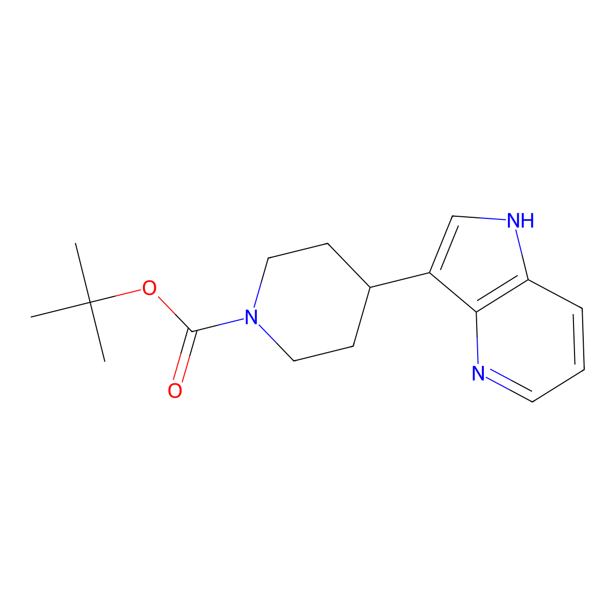 tert-butyl 4-{1H-pyrrolo[3,2-b]pyridin-3-yl}piperidine-1-carboxylate molecular structure, CAS 1116136-42-5