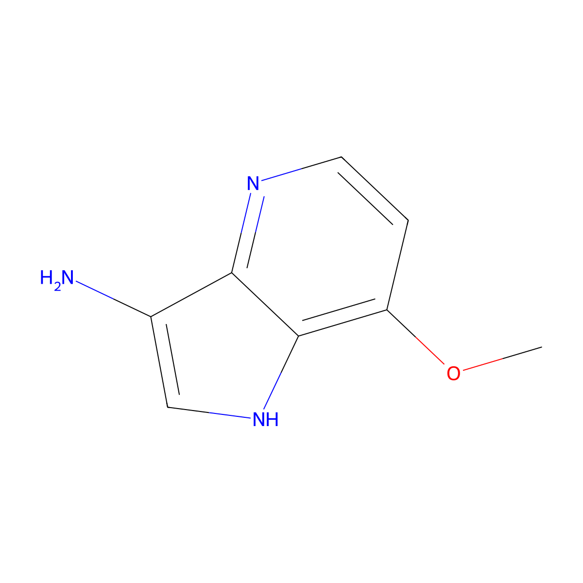 7-methoxy-1H-pyrrolo[3,2-b]pyridin-3-amine molecular structure, CAS 1116136-58-3