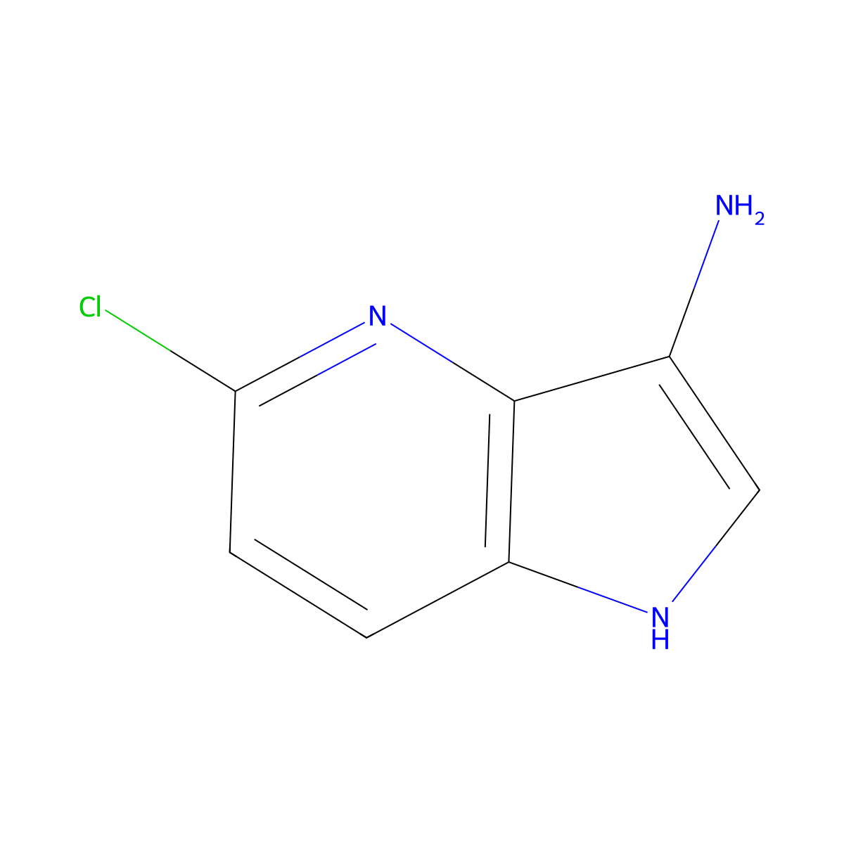 5-chloro-1H-pyrrolo[3,2-b]pyridin-3-amine molecular structure, CAS 1116136-64-1