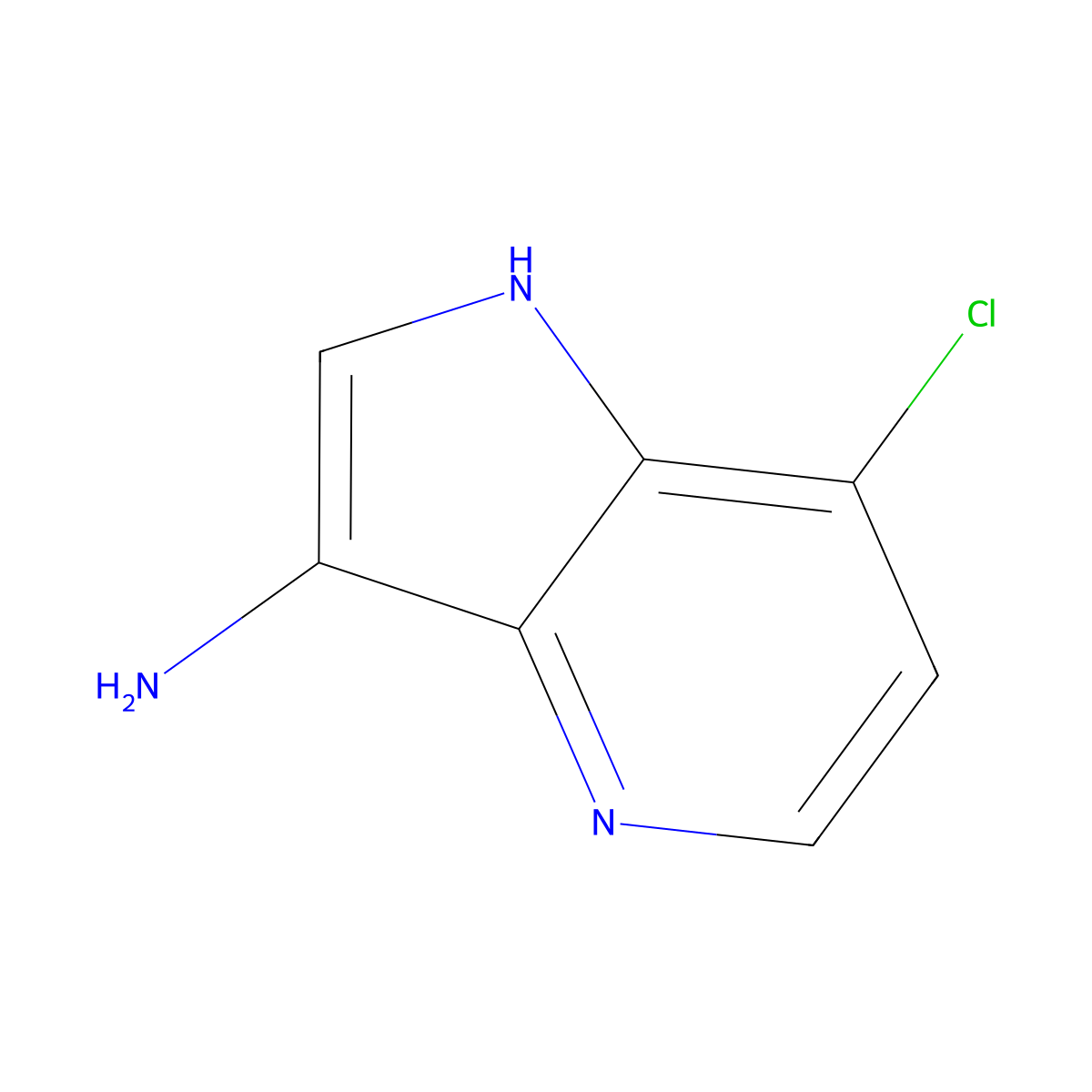 7-Chloro-1H-pyrrolo[3,2-b]pyridin-3-amine molecular structure, CAS 1116136-70-9