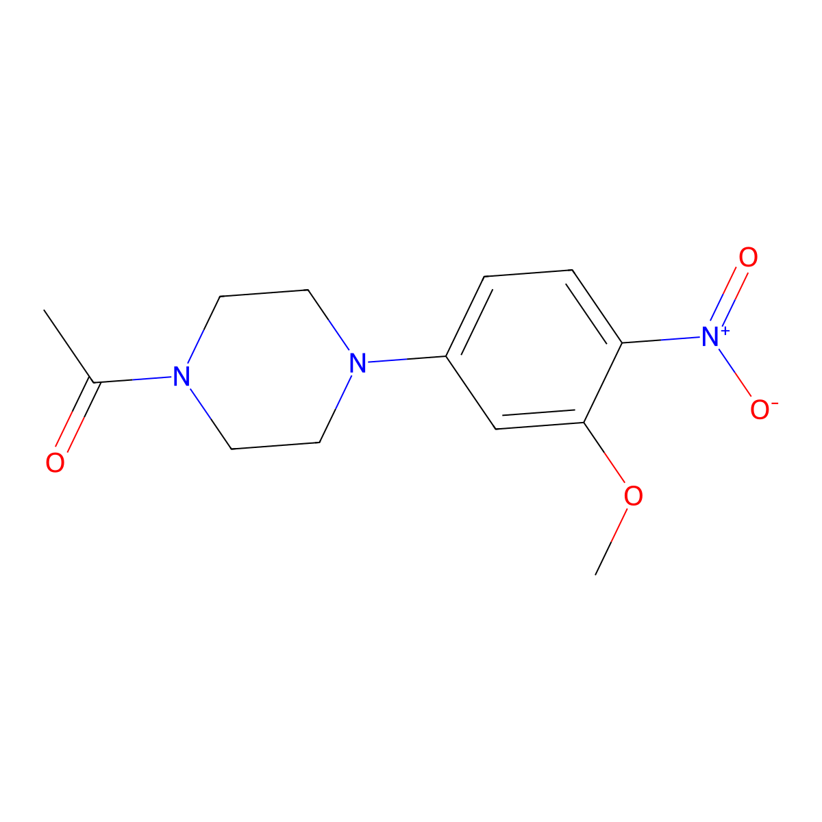 1-(4-(3-Methoxy-4-nitrophenyl)piperazin-1-YL) ethanone molecular structure, CAS 1116229-11-8