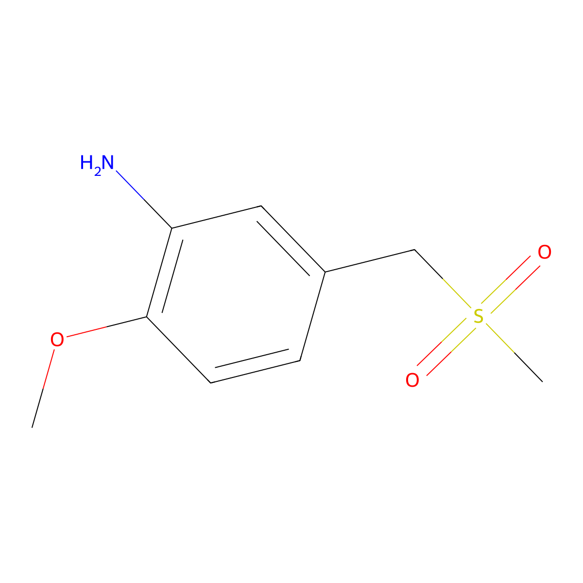 5-(Methanesulfonylmethyl)-2-methoxyaniline molecular structure, CAS 1116229-63-0