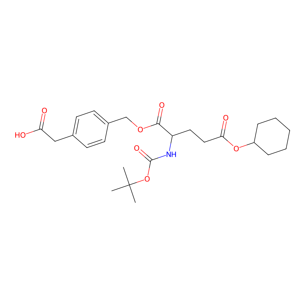Boc-l-glu(ochex)-o-ch2-f-ch2-cooh molecular structure, CAS 111623-13-3