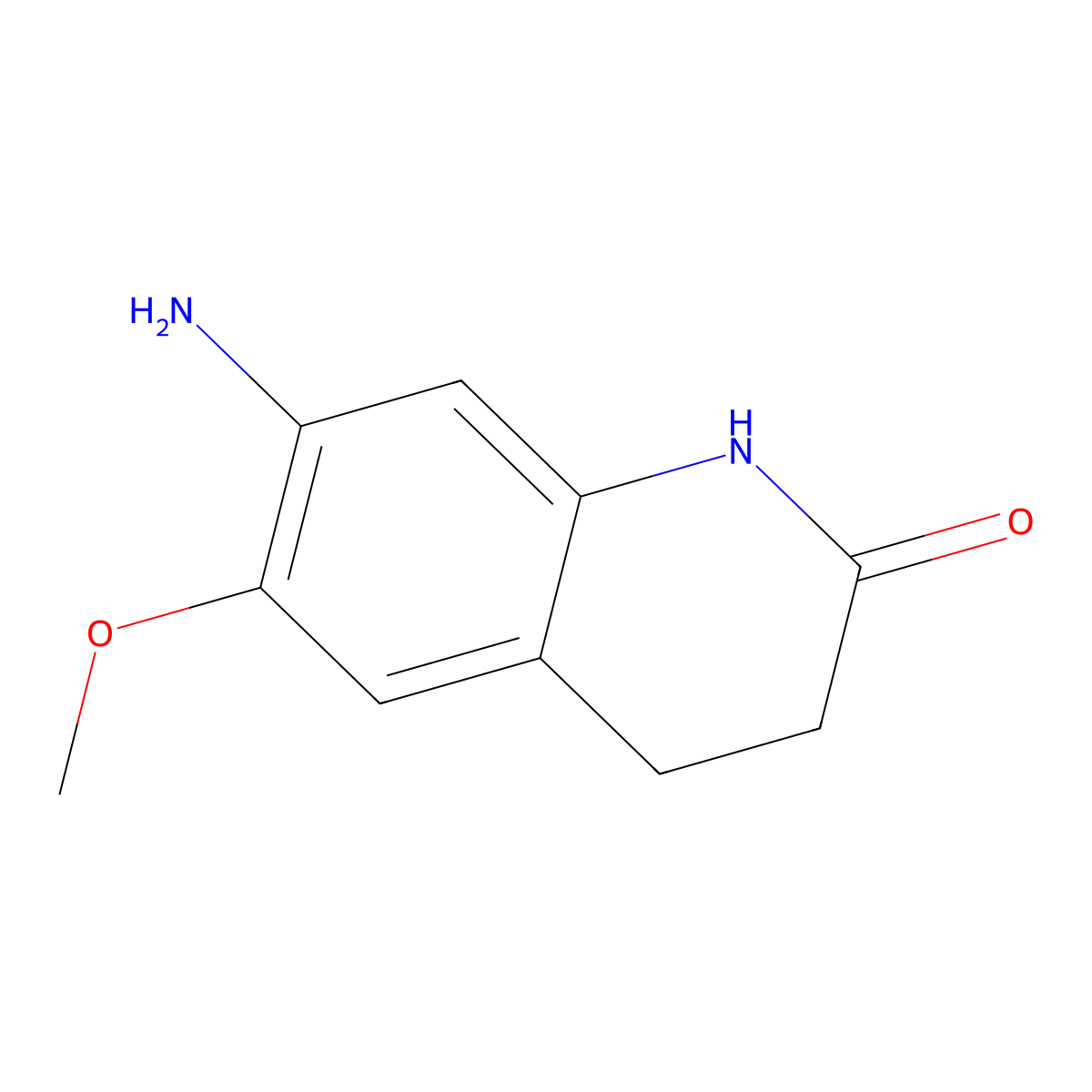7-Amino-6-methoxy-1,2,3,4-tetrahydroquinolin-2-one molecular structure, CAS 1116232-42-8