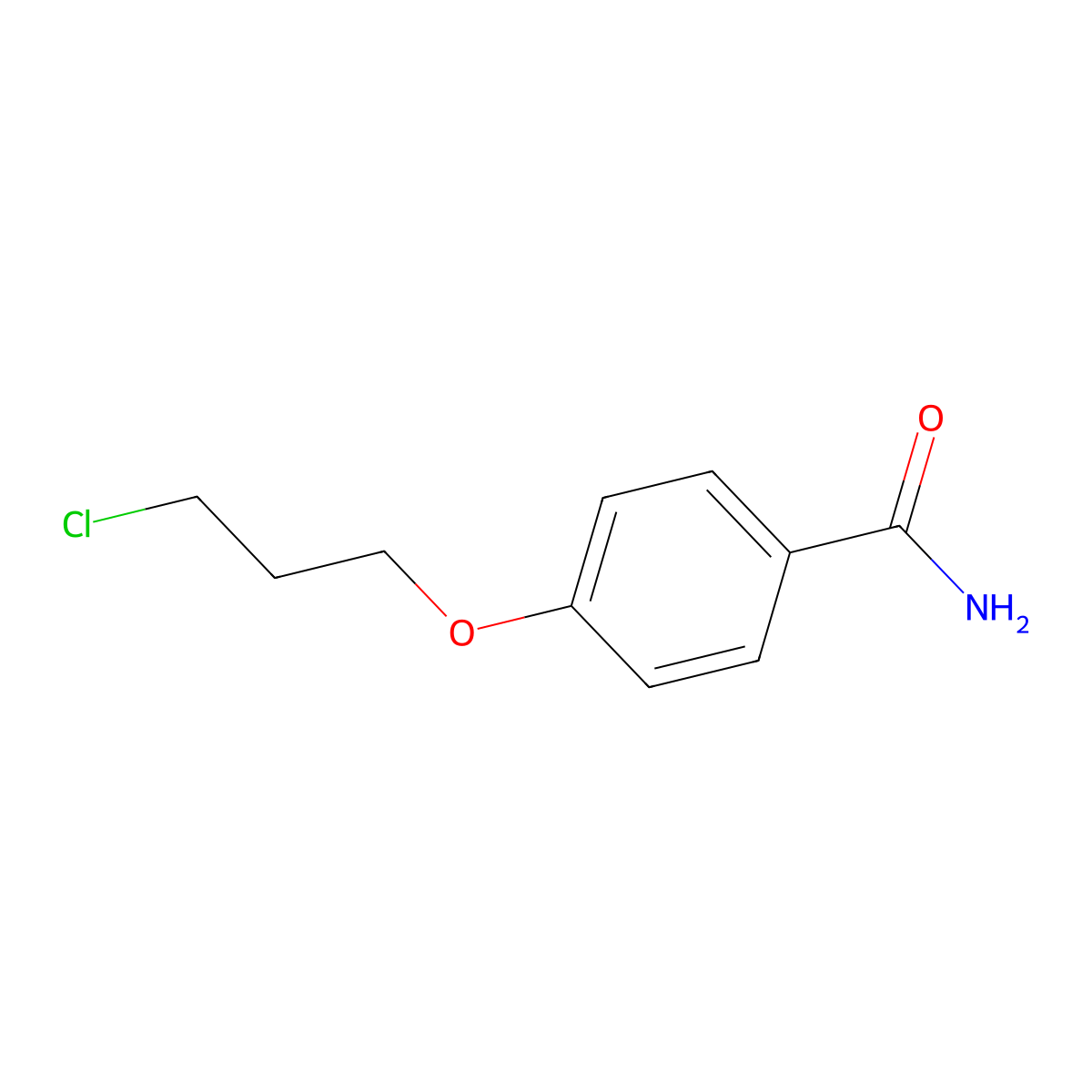 4-(3-Chloropropoxy)benzamide molecular structure, CAS 111627-48-6