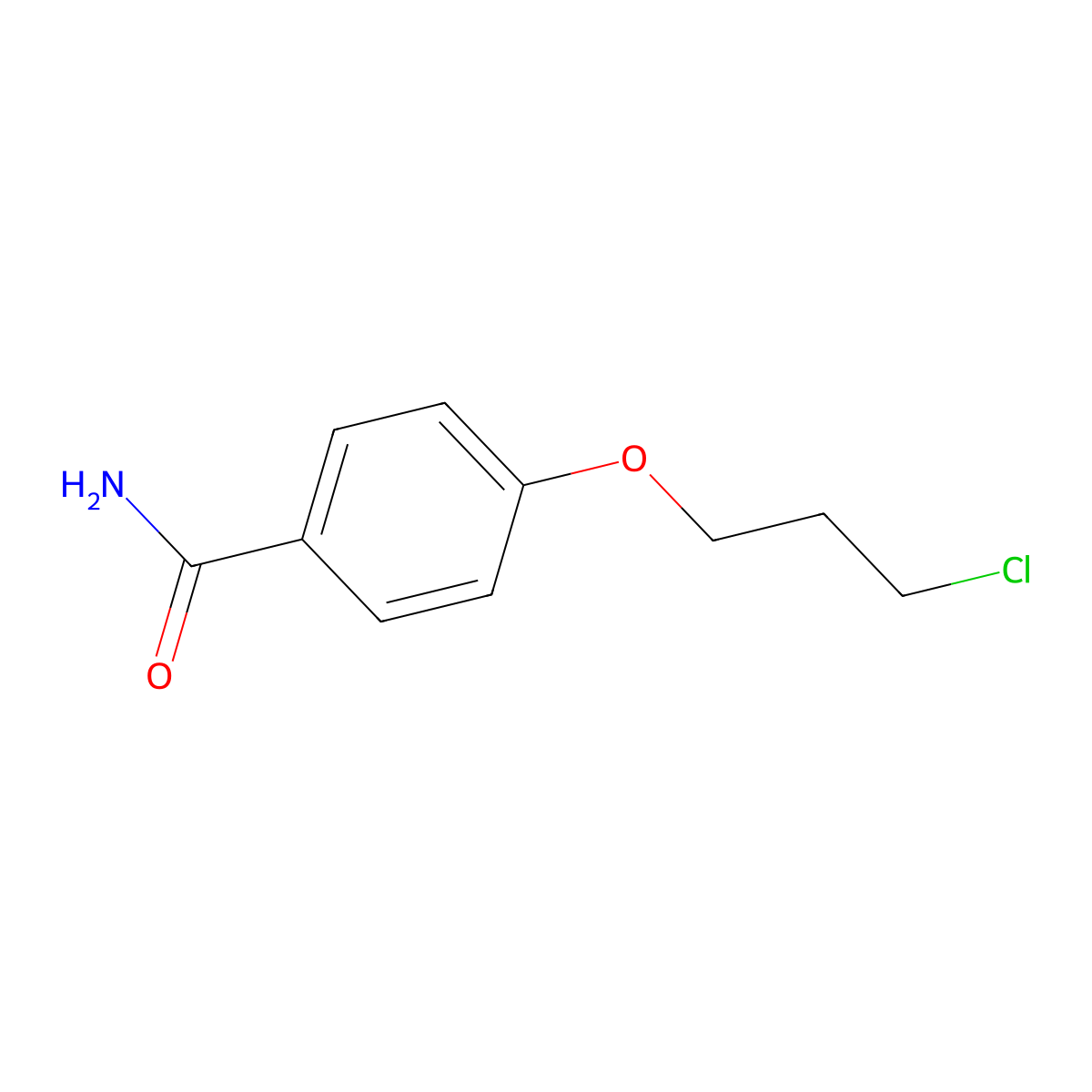4-(3-Chloropropoxy)benzamide molecular structure, CAS 111627-48-6