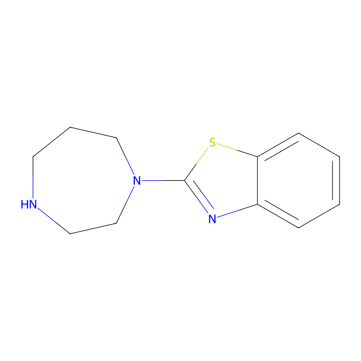 2-(1,4-Diazepan-1-yl)benzo[d]thiazole molecular structure, CAS 111628-37-6