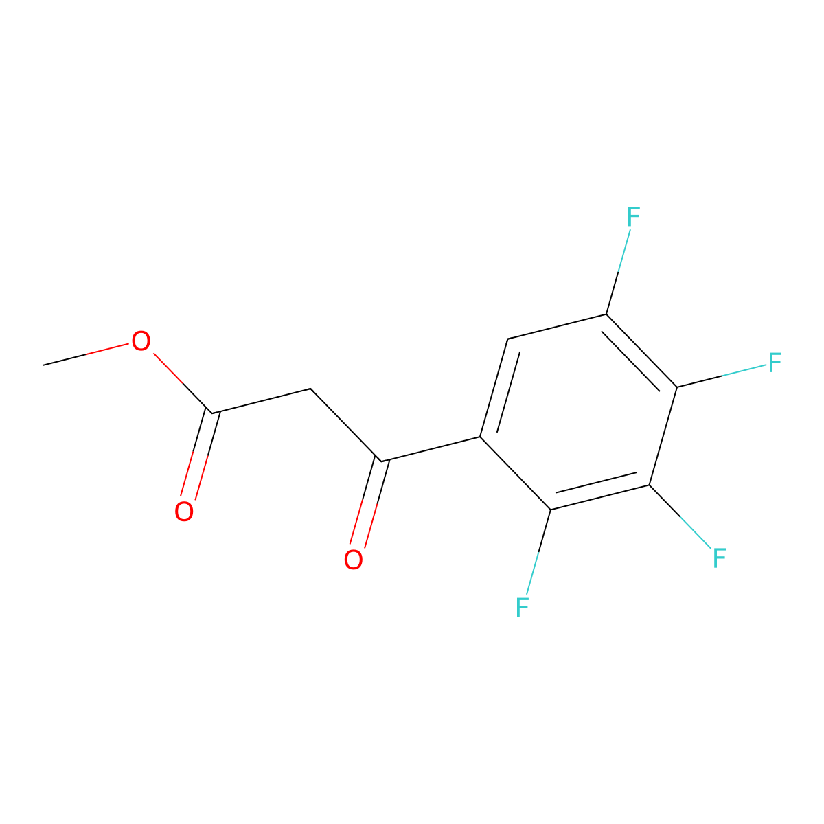 Methyl 2,3,4,5-tetrafluorobenzoylacetate molecular structure, CAS 111630-16-1