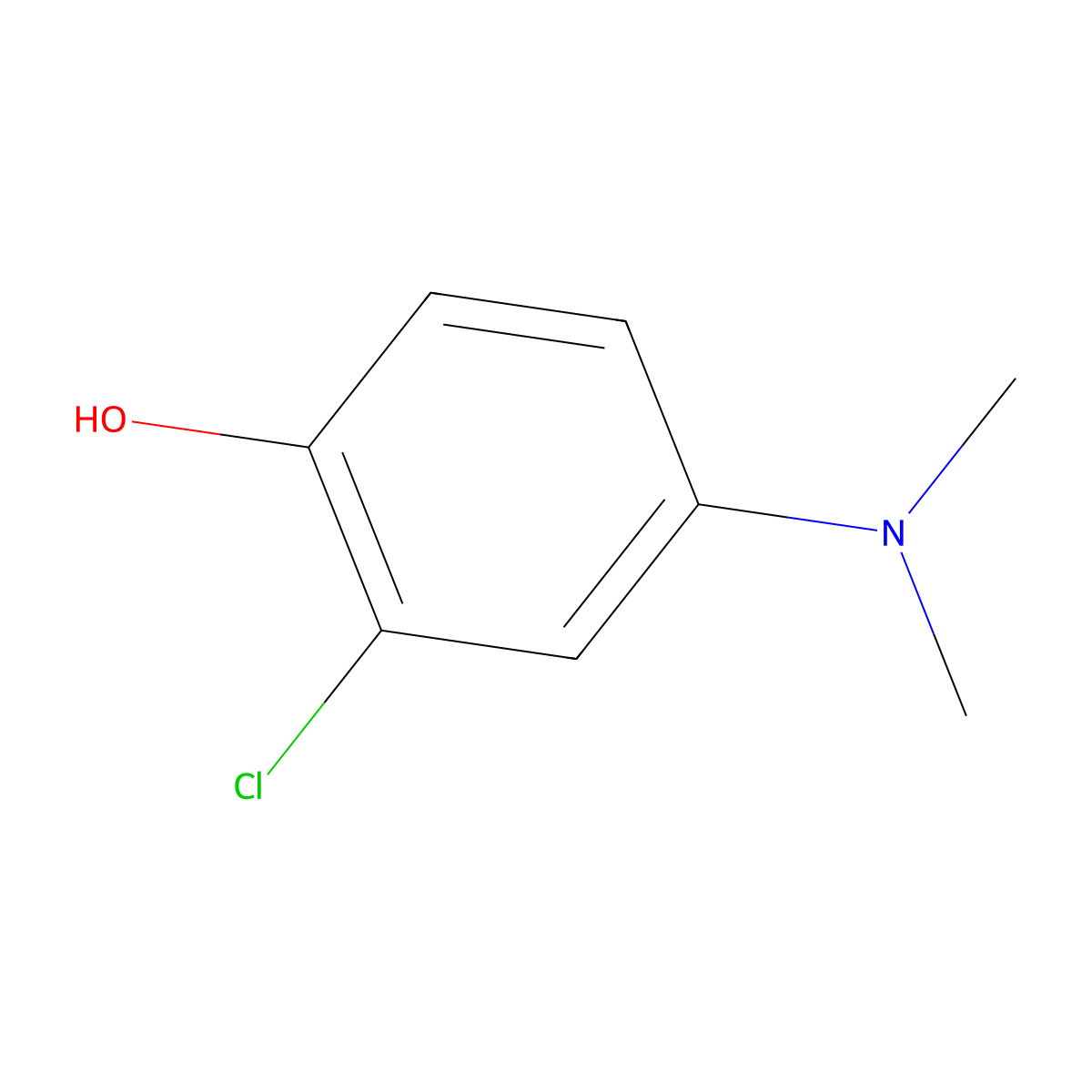 2-Chloro-4-(dimethylamino)phenol molecular structure, CAS 111633-67-1