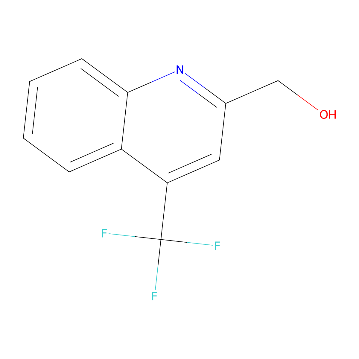 (4-(Trifluoromethyl)quinolin-2-yl)methanol molecular structure, CAS 1116339-56-0