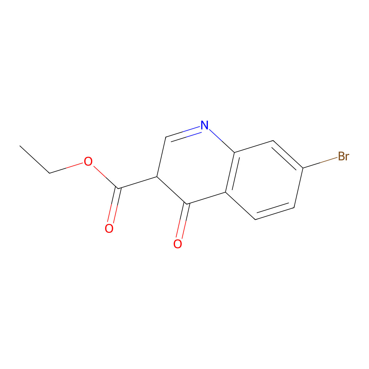 Ethyl 7-bromo-4-oxo-3,4-dihydroquinoline-3-carboxylate molecular structure, CAS 1116339-64-0