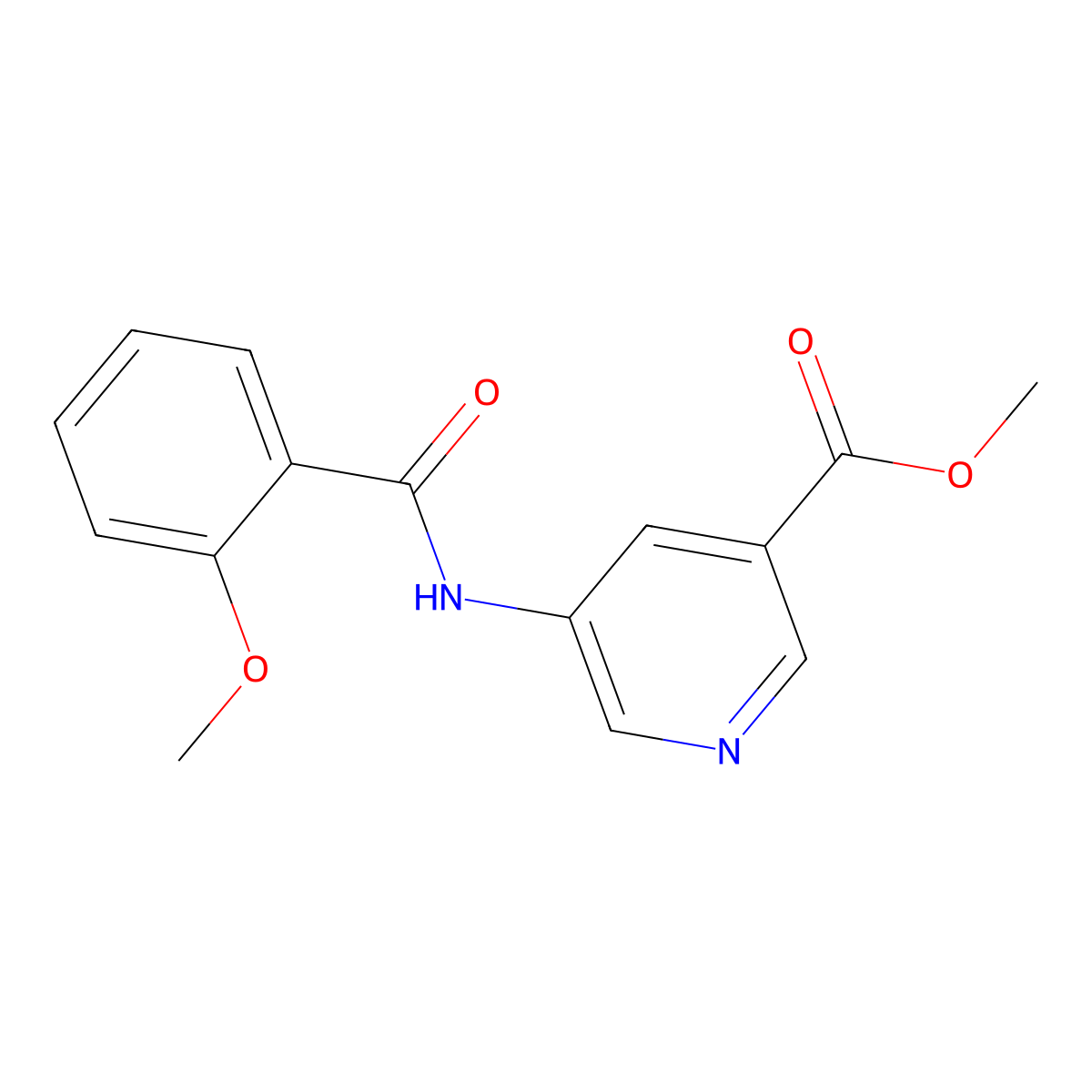 Methyl 5-(2-methoxybenzamido)nicotinate molecular structure, CAS 1116339-65-1