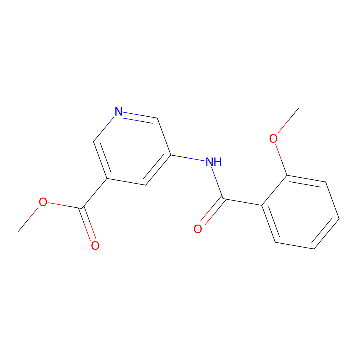 Methyl 5-(2-methoxybenzamido)nicotinate molecular structure, CAS 1116339-65-1
