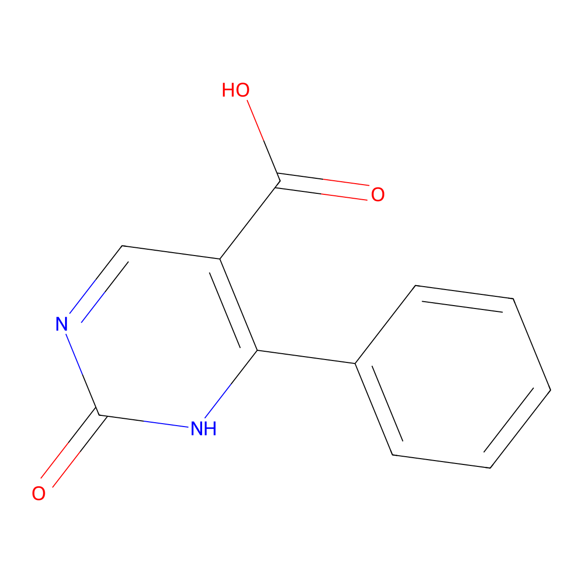 2-Oxo-6-phenyl-1,2-dihydropyrimidine-5-carboxylic acid molecular structure, CAS 1116339-68-4