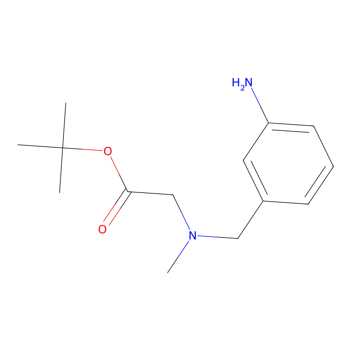 tert-Butyl 2-(N-(3-aminobenzyl)-N-methylamino)acetate molecular structure, CAS 1116339-81-1