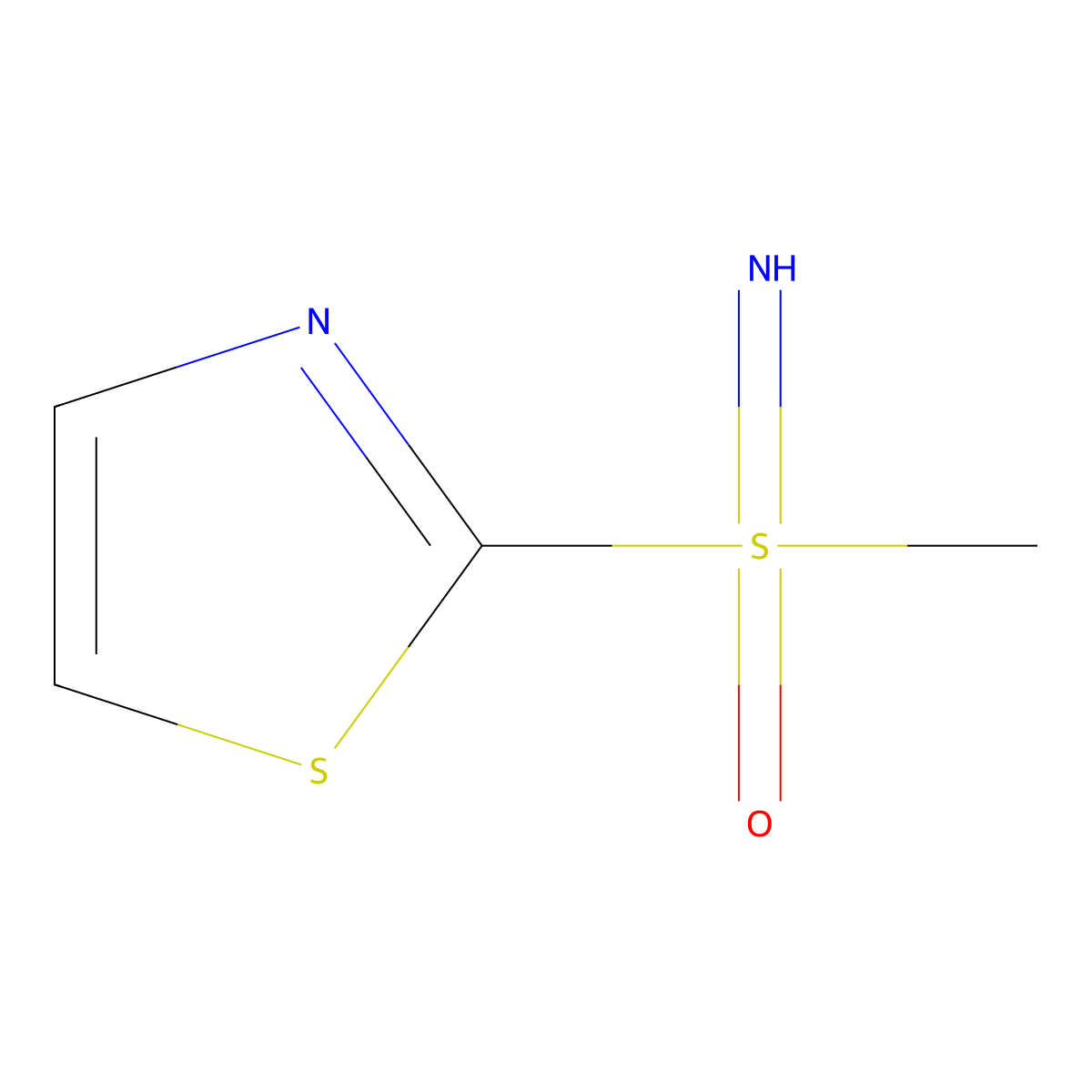 Imino(methyl)(thiazol-2-yl)-l6-sulfanone molecular structure, CAS 1116339-83-3