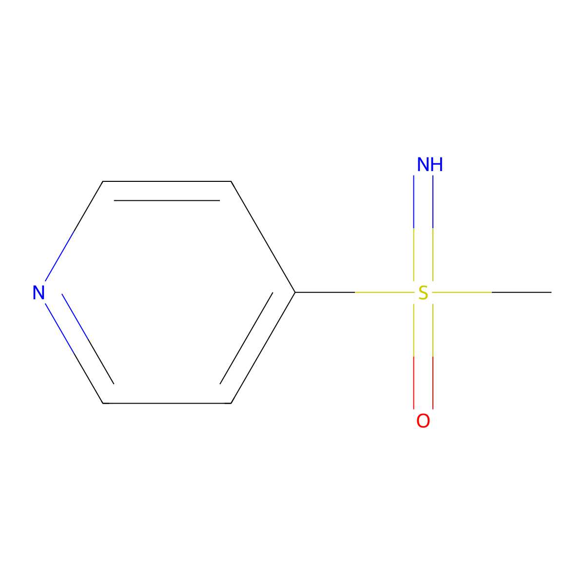 S-Methyl-S-(4-pyridinyl) sulfoximine molecular structure, CAS 1116339-84-4
