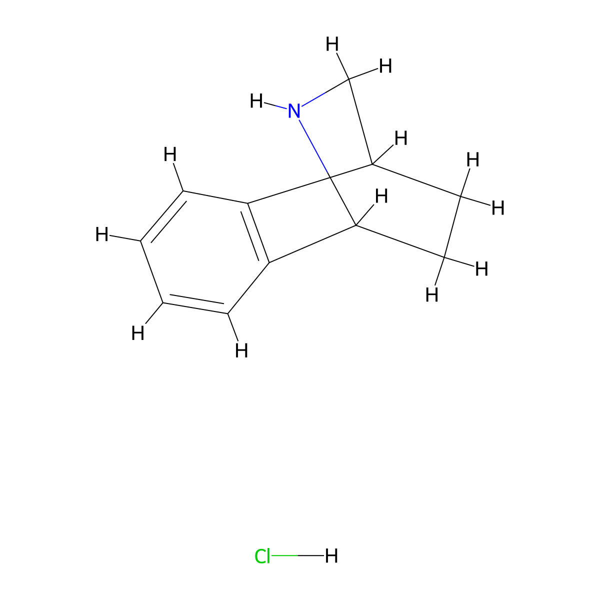 9-Azatricyclo[6.2.2.0,2,7]dodeca-2,4,6-triene hydrochloride molecular structure, CAS 111634-86-7
