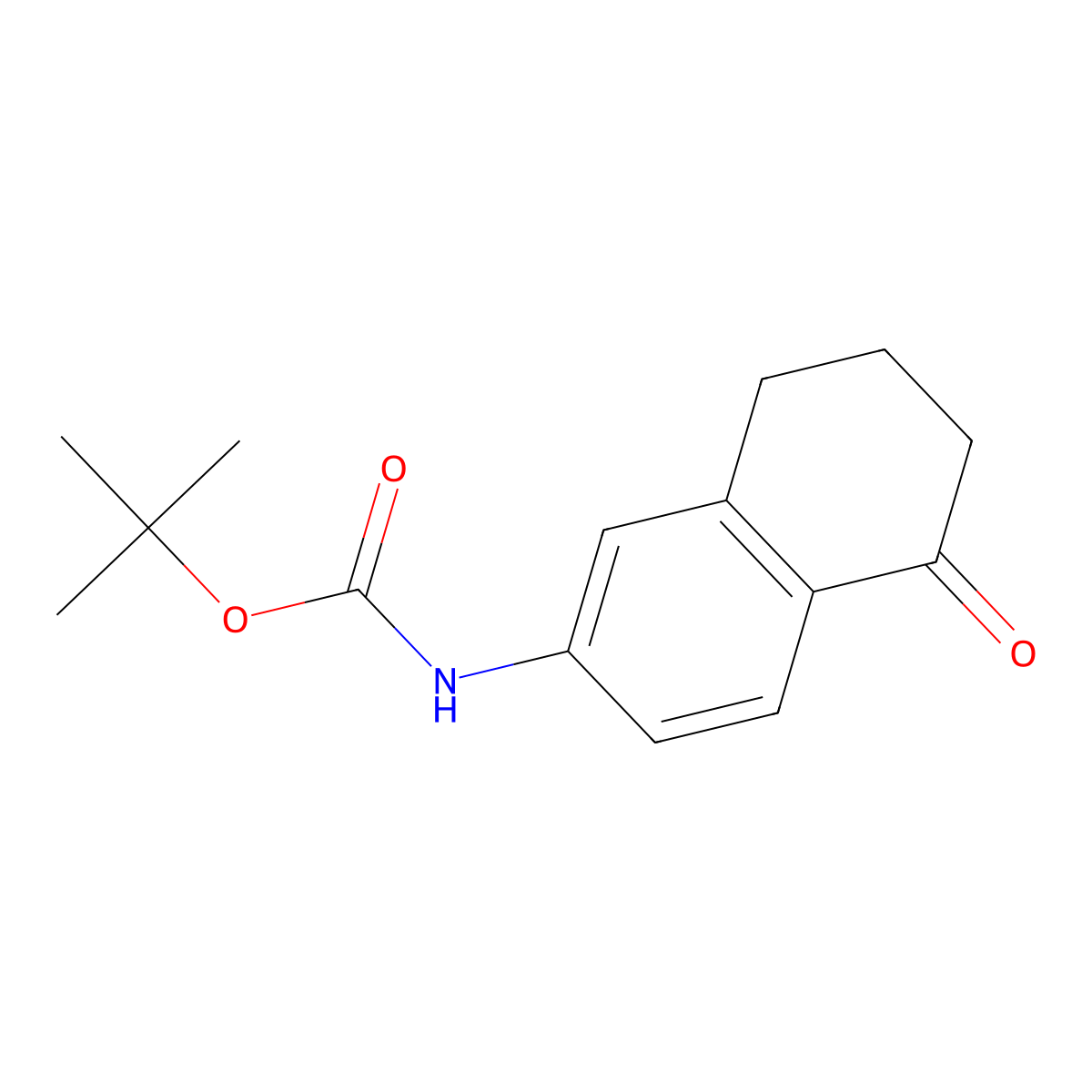 Tert-butyl 5-oxo-5,6,7,8-tetrahydronaphthalen-2-ylcarbamate molecular structure, CAS 1116358-98-5
