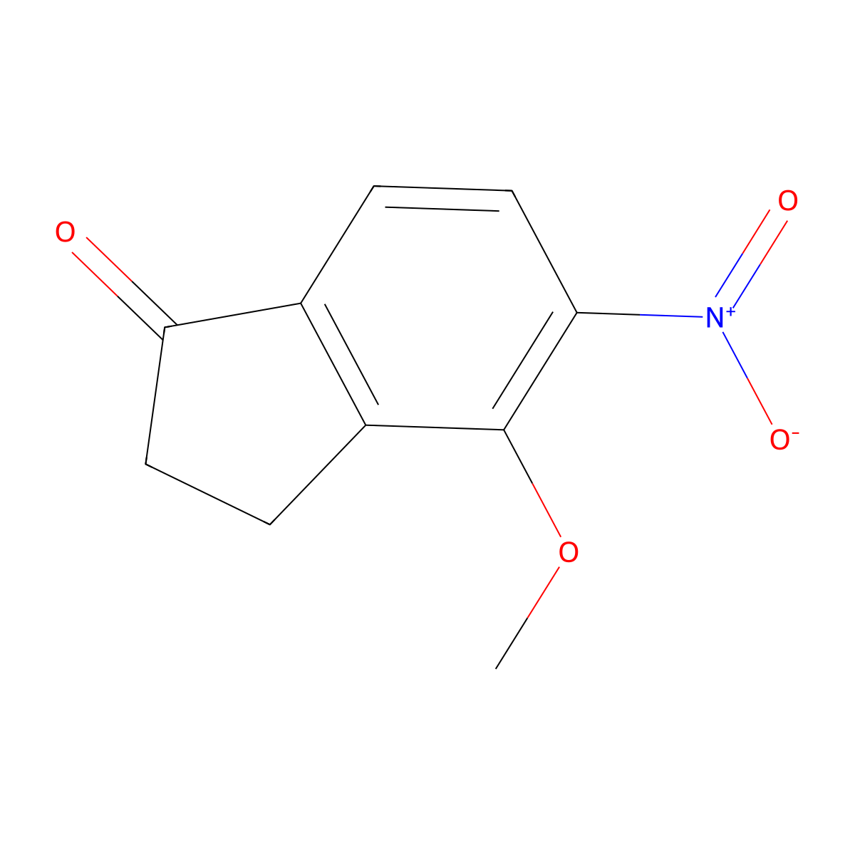 4-Methoxy-5-nitro-2,3-dihydro-1H-inden-1-one molecular structure, CAS 1116359-18-2