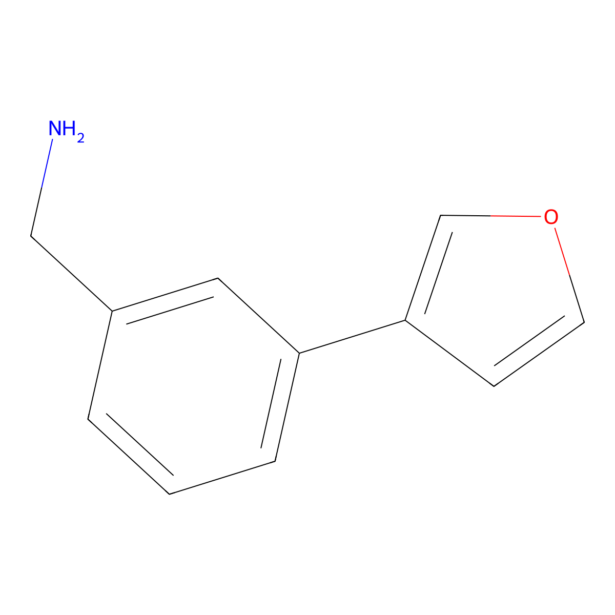 [3-(Furan-3-yl)phenyl]methanamine molecular structure, CAS 1116383-36-8