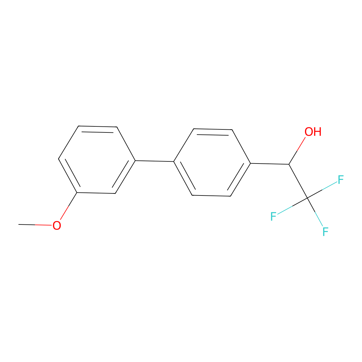 (R)-2,2,2-Trifluoro-1-(3'-methoxy-[1,1'-biphenyl]-4-yl)ethan-1-ol molecular structure, CAS 1116459-85-8