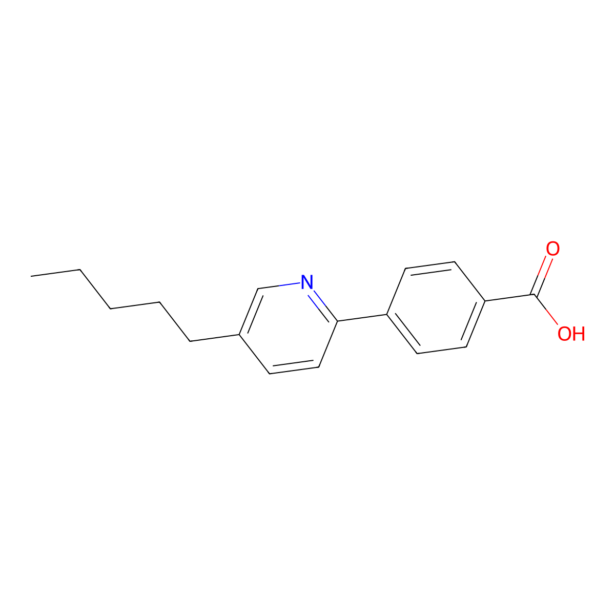 4-(5-Pentylpyridin-2-yl)benzoic acid molecular structure, CAS 111647-49-5