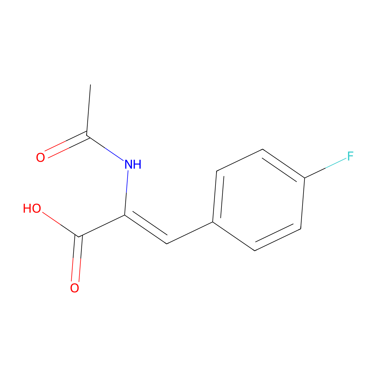 p-Fluoro-alpha-acetamidocinnamic Acid molecular structure, CAS 111649-72-0