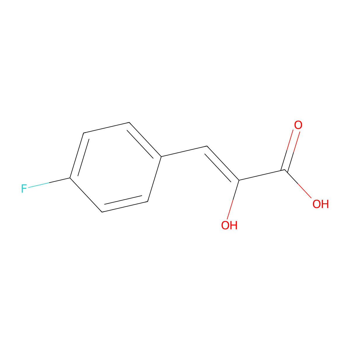 3-(4-Fluorophenyl)-2-hydroxy-2-propenoic acid molecular structure, CAS 111649-73-1