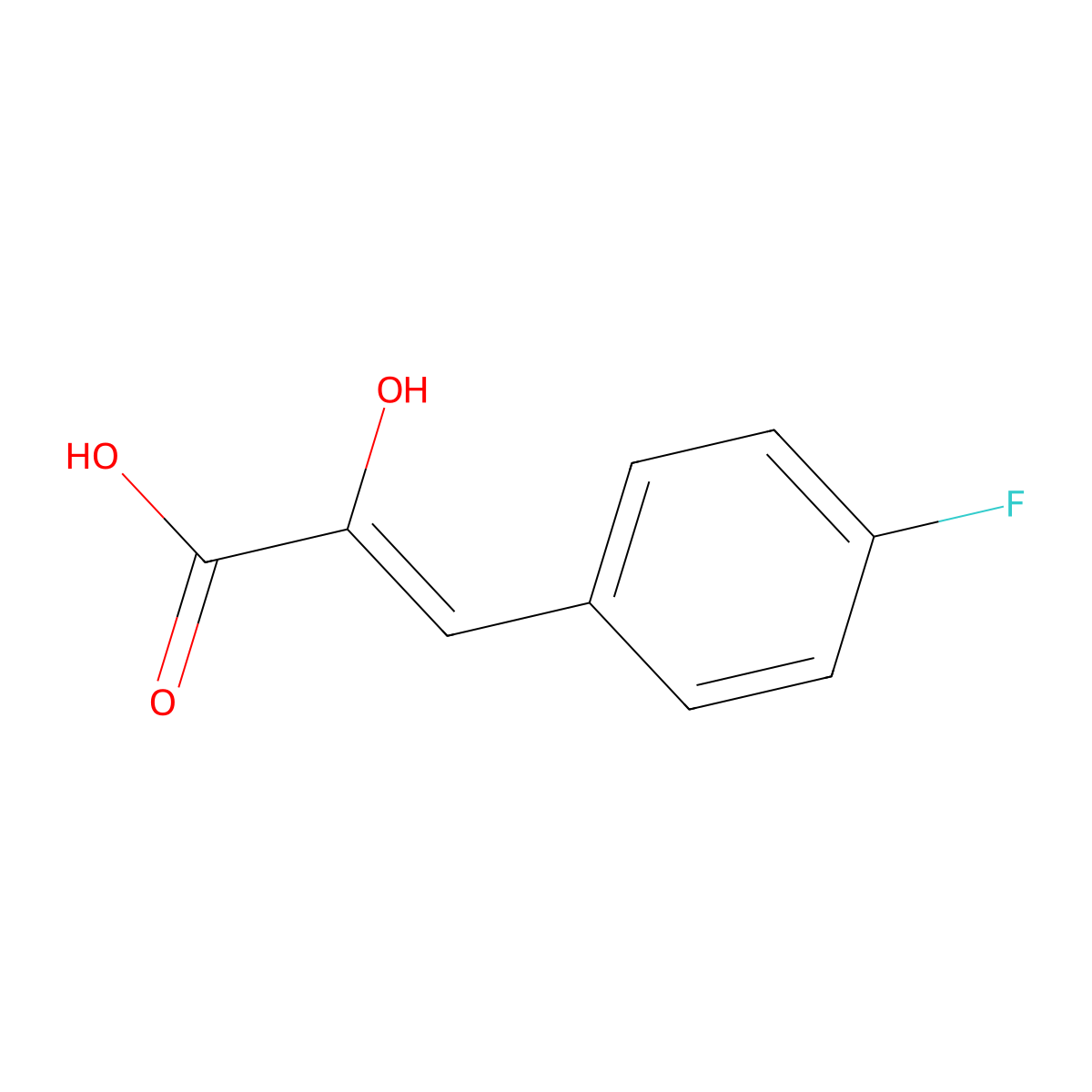 3-(4-Fluorophenyl)-2-hydroxy-2-propenoic acid molecular structure, CAS 111649-73-1