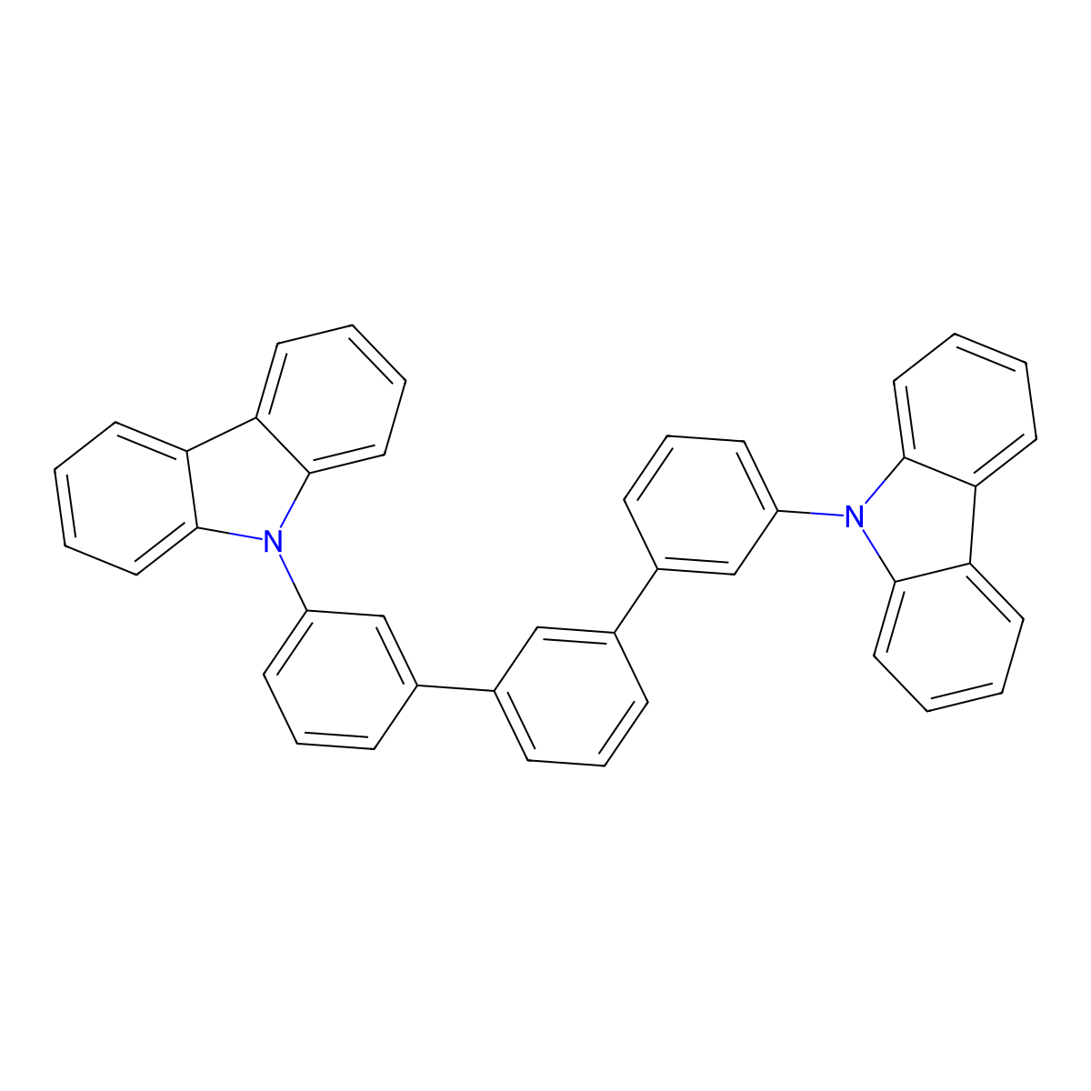 3,3''-Di(9H-carbazol-9-yl)-1,1':3',1''-terphenyl molecular structure, CAS 1116499-73-0
