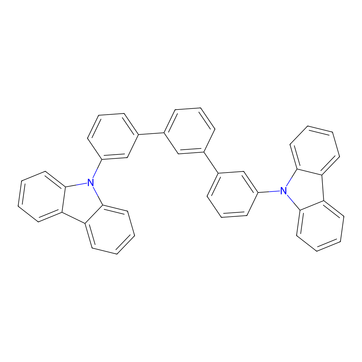 3,3''-Di(9H-carbazol-9-yl)-1,1':3',1''-terphenyl molecular structure, CAS 1116499-73-0