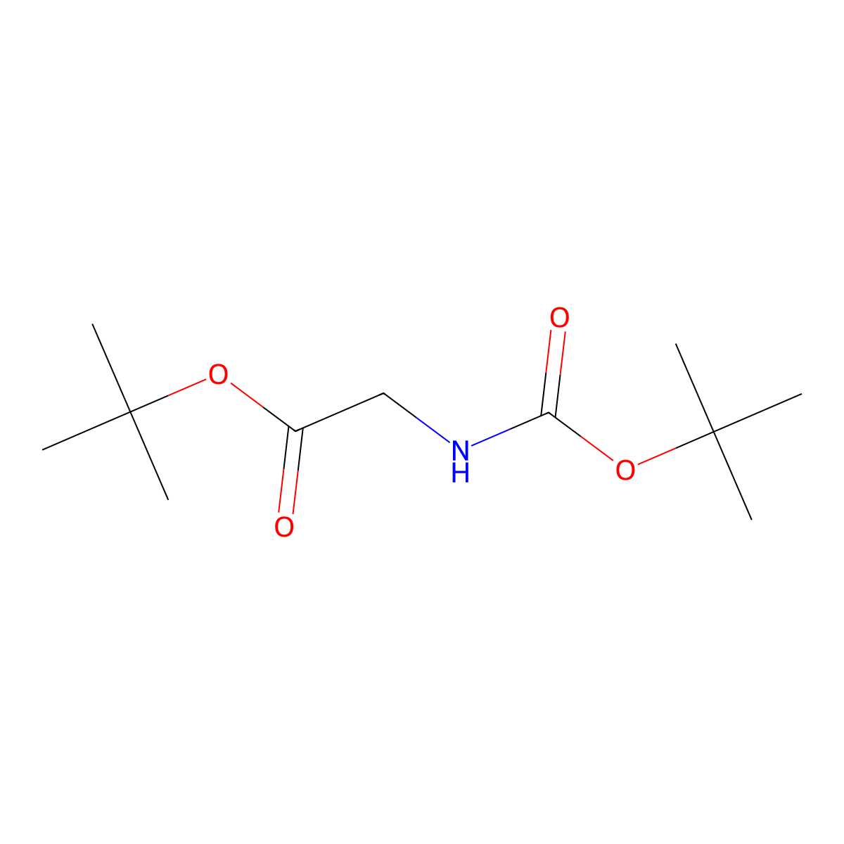 tert-Butyl ((tert-butoxycarbonyl)amino)acetate molecular structure, CAS 111652-20-1
