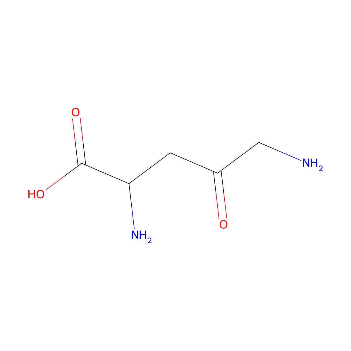 2,5-Diamino-4-oxopentanoic acid molecular structure, CAS 111652-32-5