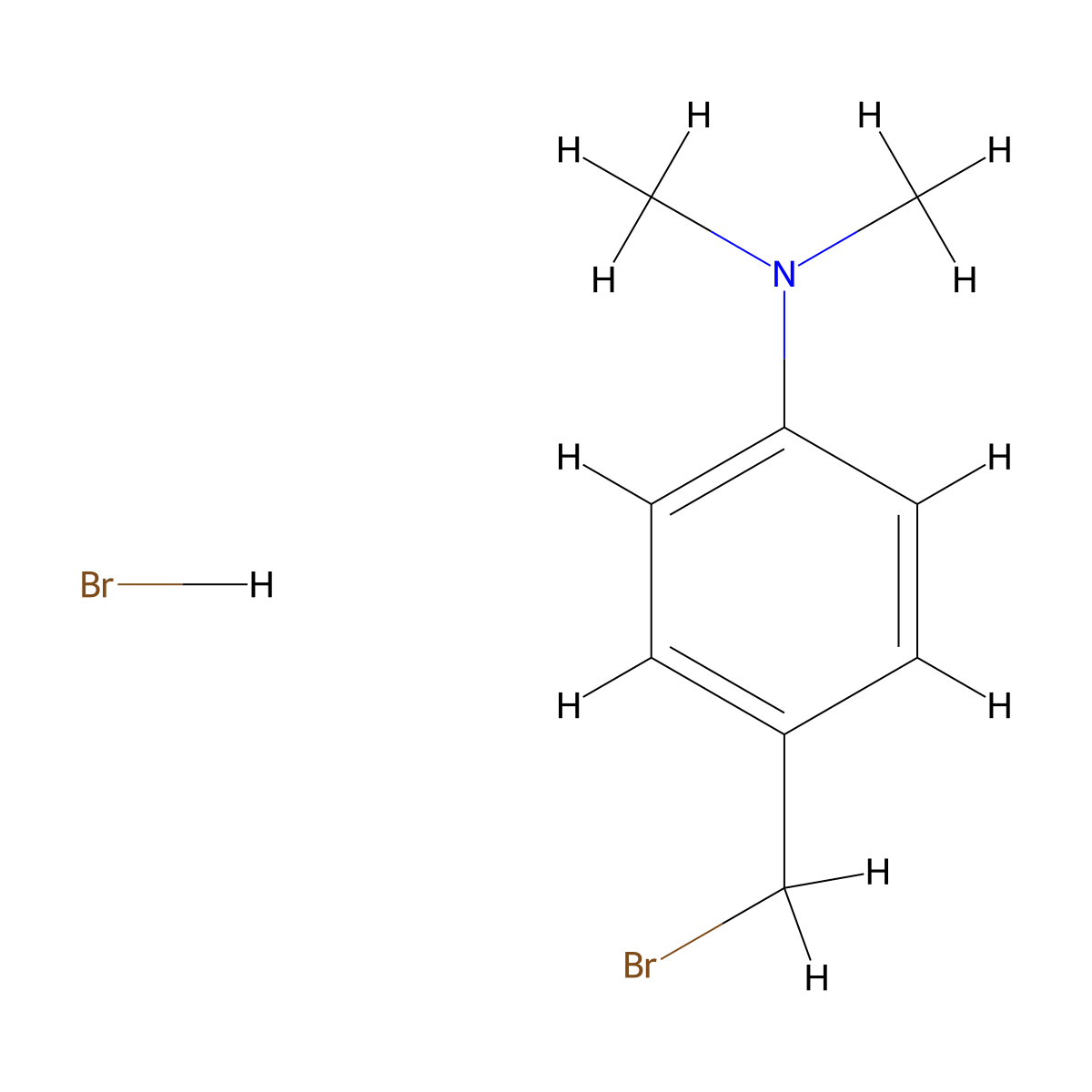 4-(Dimethylamino)benzyl bromide hydrobromide, tech molecular structure, CAS 1116572-69-0