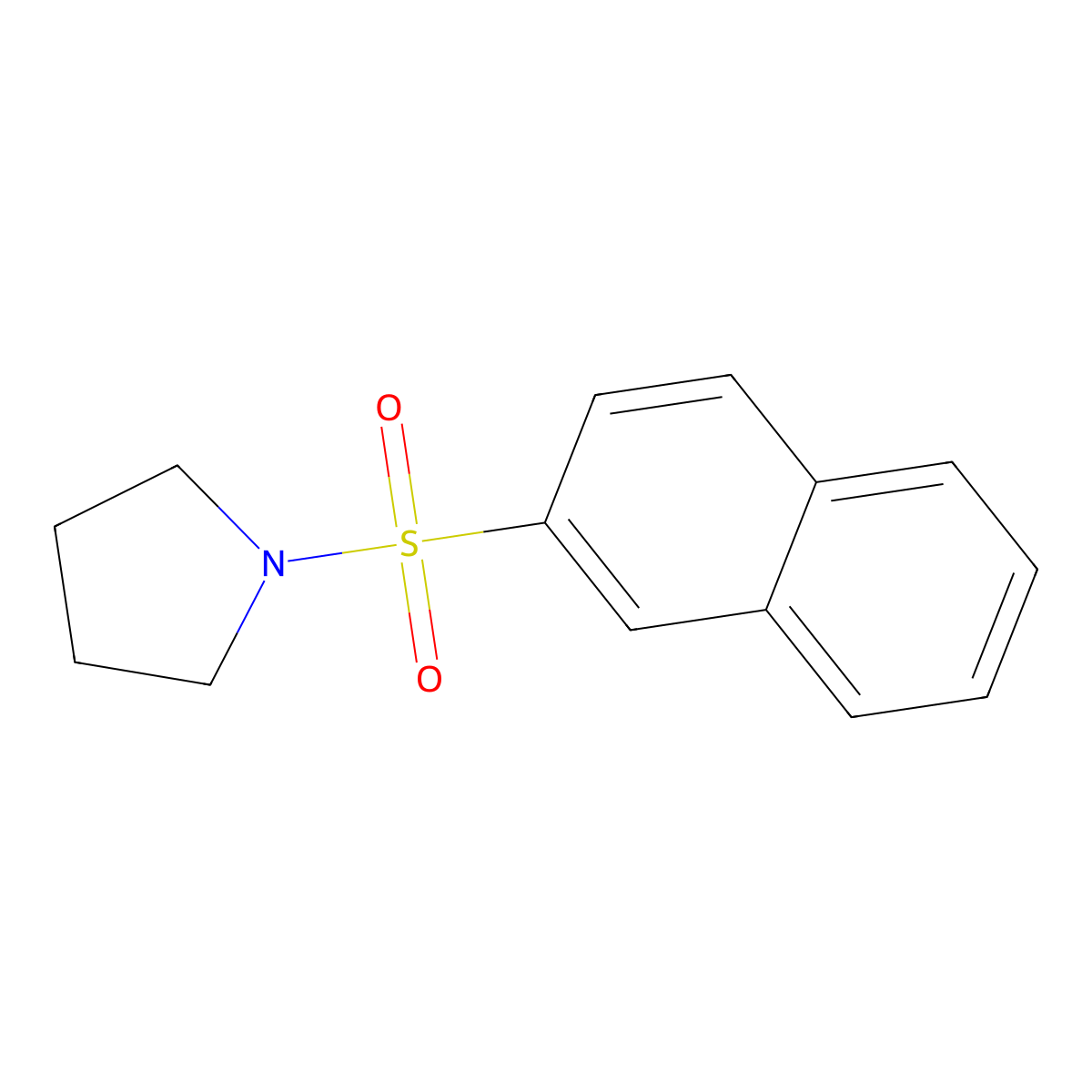 1-Naphthalen-2-ylsulfonylpyrrolidine molecular structure, CAS 111659-88-2