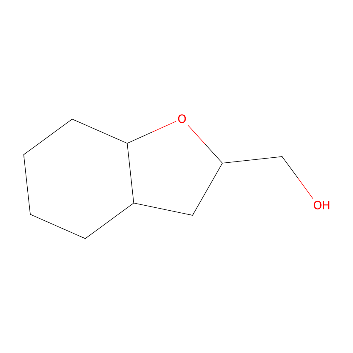 rac-[(3aR,7aS)-octahydro-1-benzofuran-2-yl]methanol molecular structure, CAS 1116615-01-0