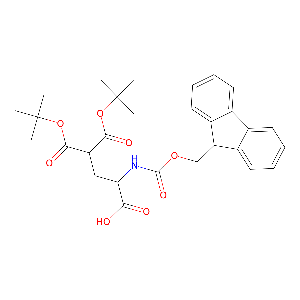 Fmoc-D-Gla(otbu)2-OH molecular structure, CAS 111662-65-8