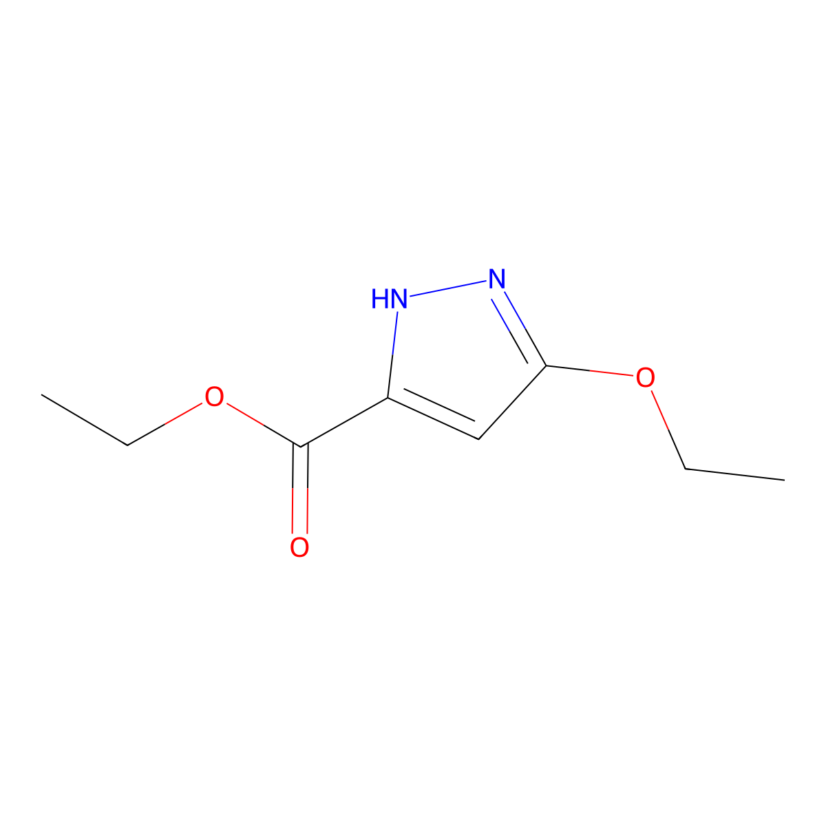 Ethyl 5-ethoxy-1H-pyrazole-3-carboxylate molecular structure, CAS 1116656-05-3