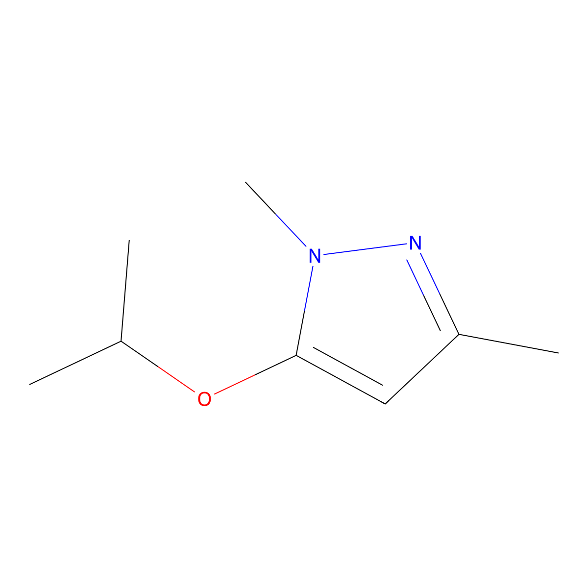 1,3-Dimethyl-5-(1-methylethoxy)-1H-pyrazole molecular structure, CAS 1116656-10-0