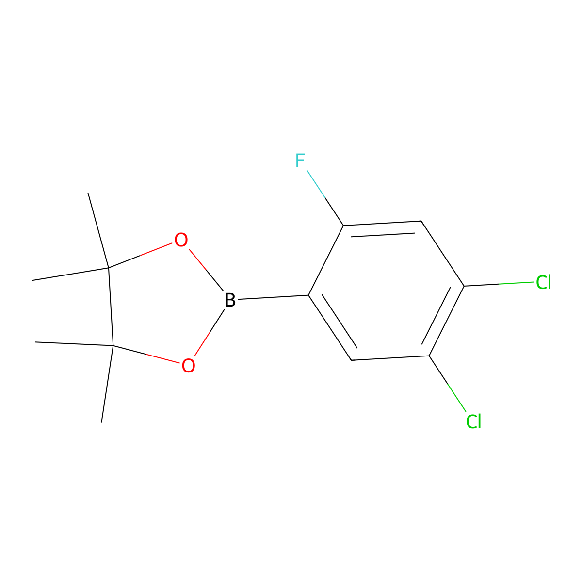 2-(4,5-Dichloro-2-fluorophenyl)-4,4,5,5-tetramethyl-1,3,2-dioxaborolane molecular structure, CAS 1116681-96-9