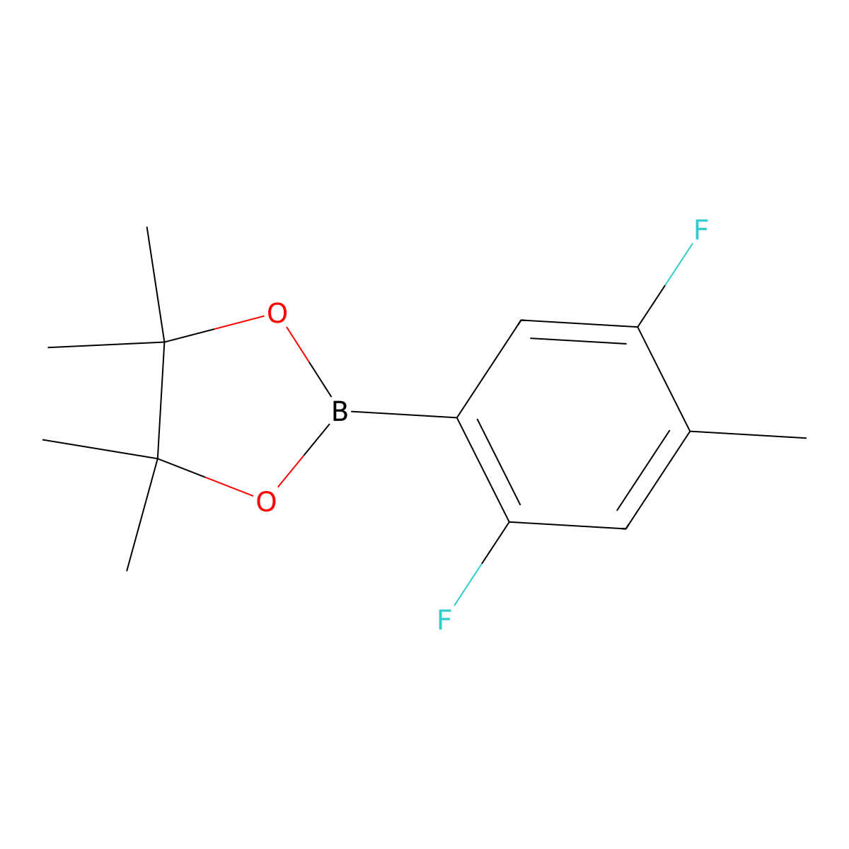 2-(2,5-Difluoro-4-methylphenyl)-4,4,5,5-tetramethyl-1,3,2-dioxaborolane molecular structure, CAS 1116681-97-0