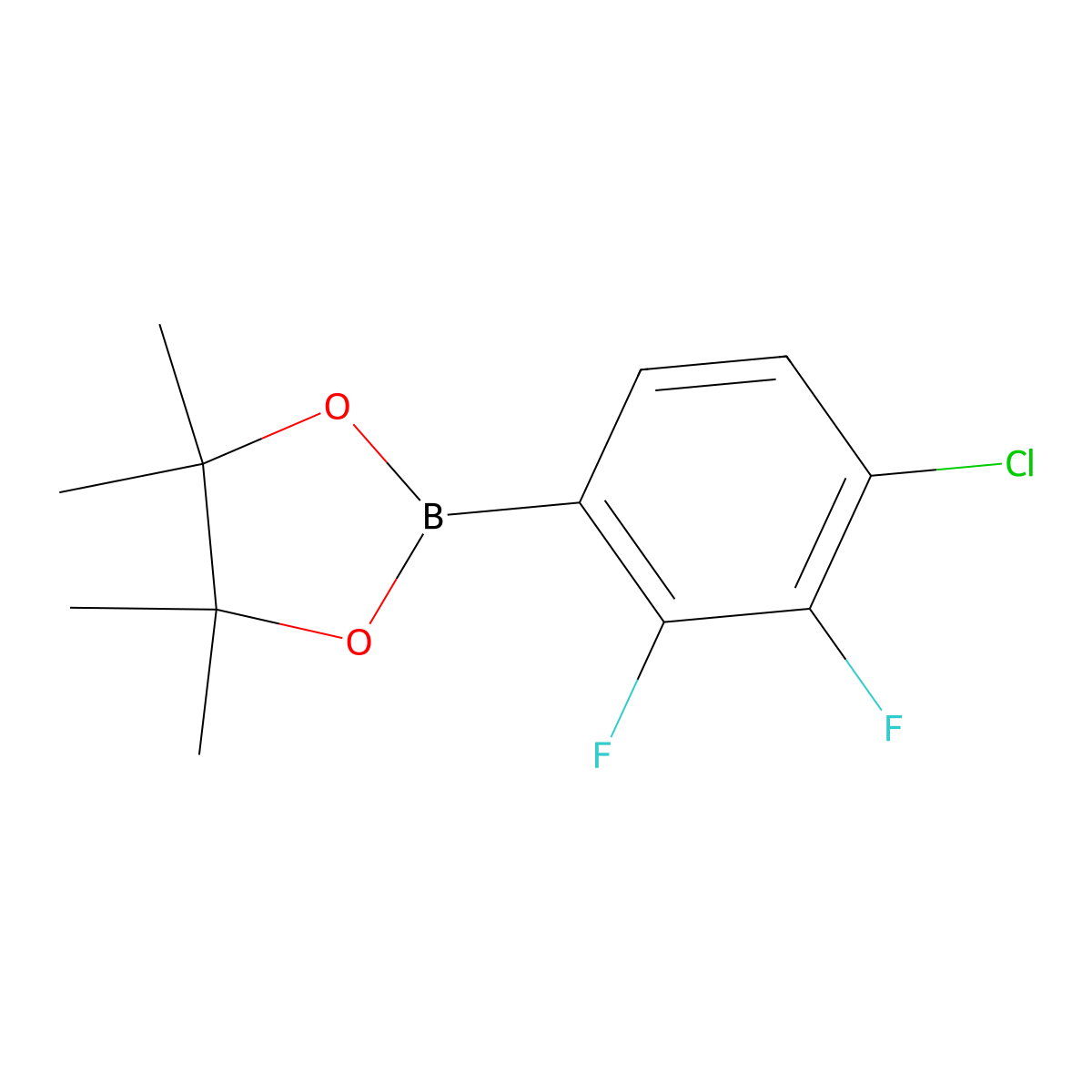 2-(4-Chloro-2,3-difluorophenyl)-4,4,5,5-tetramethyl-1,3,2-dioxaborolane molecular structure, CAS 1116681-98-1