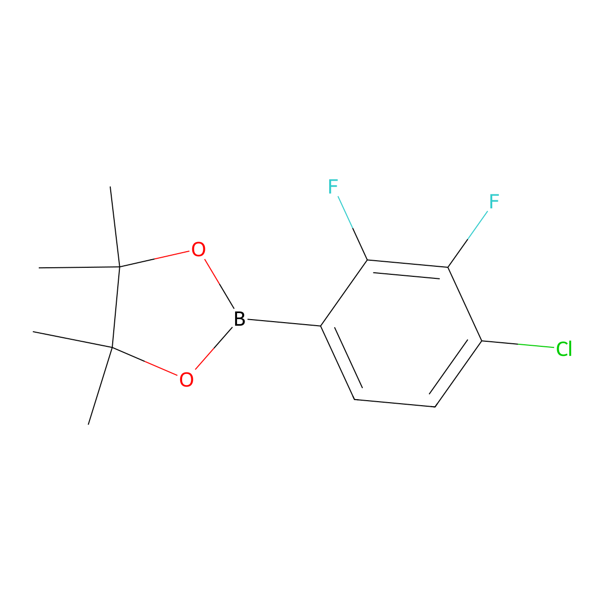 2-(4-Chloro-2,3-difluorophenyl)-4,4,5,5-tetramethyl-1,3,2-dioxaborolane molecular structure, CAS 1116681-98-1