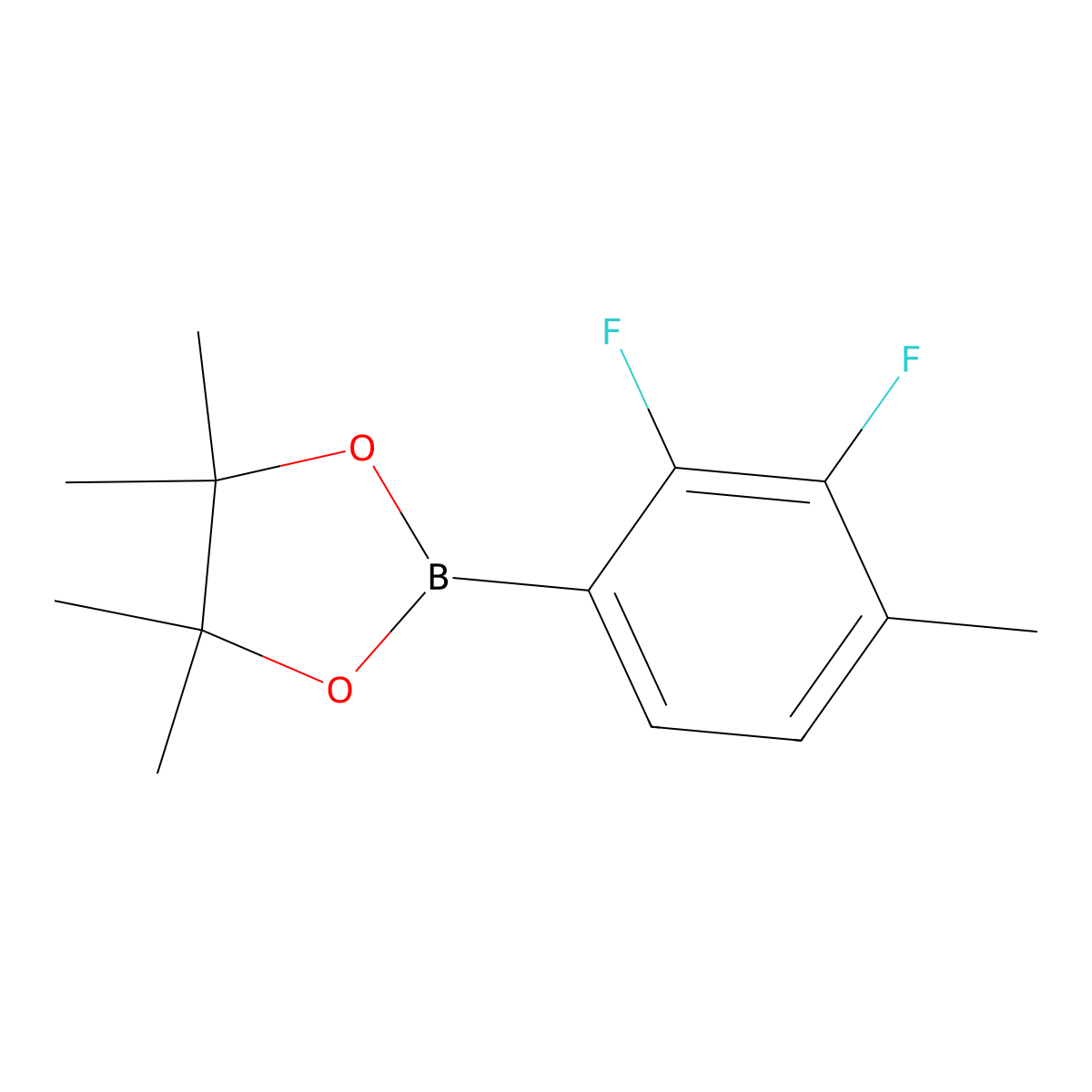 2-(2,3-Difluoro-4-methylphenyl)-4,4,5,5-tetramethyl-1,3,2-dioxaborolane molecular structure, CAS 1116681-99-2