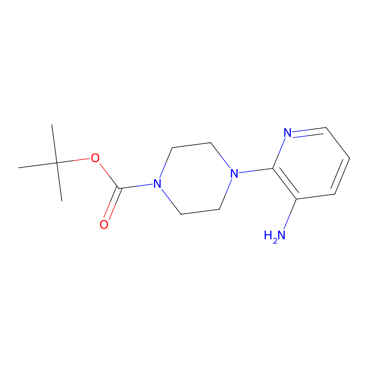 tert-Butyl 4-(3-aminopyridin-2-yl)piperazine-1-carboxylate molecular structure, CAS 111669-25-1